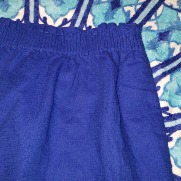 3/$20 J.Crew Blue Elastic Waist Skirt Size 4 - Picture 2 of 4